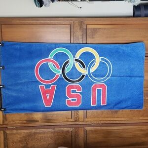Vintage USA Olympic Games Logo Pool Beach Towel